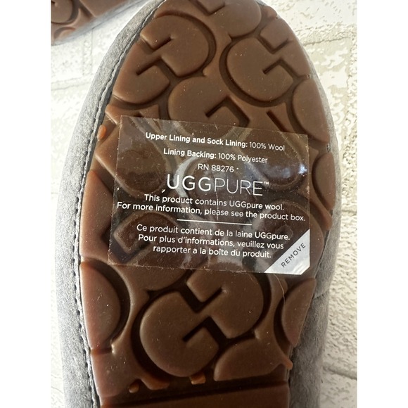 UGG Dakota Pewter Grey Suede Wool Lined Moccasin Slippers 5612 Womens 5 New Box - Picture 7 of 7